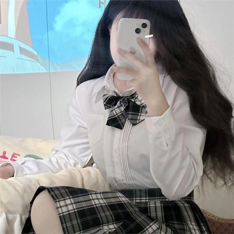 

Японская плиссированная клетчатая юбка в стиле академии - Аутентичная юбка школьной формы M