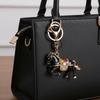 Cartoon Horse Keychain Oil Painting Bag Hanging Ornaments Bag Pendant Car Key Chain  Men