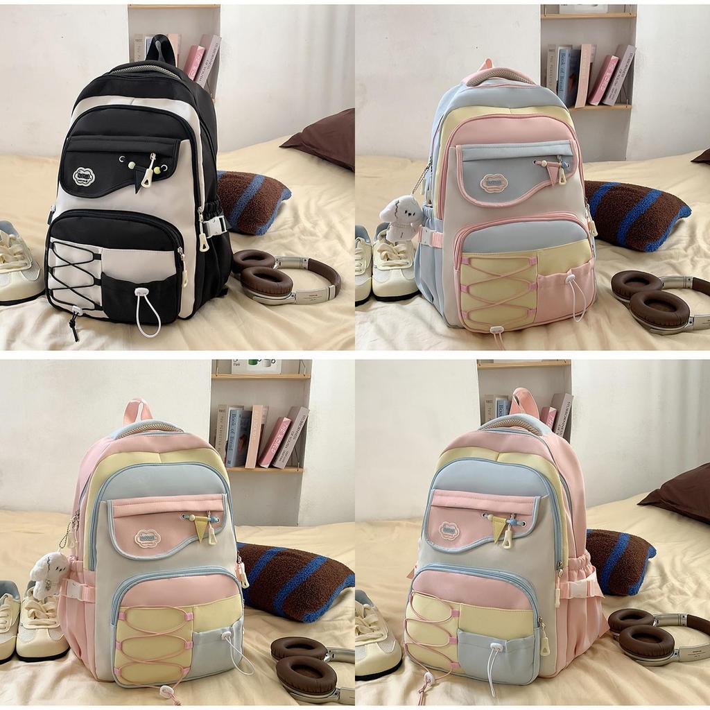 Dopamine Style Girls Backpack With Nylon For School And College