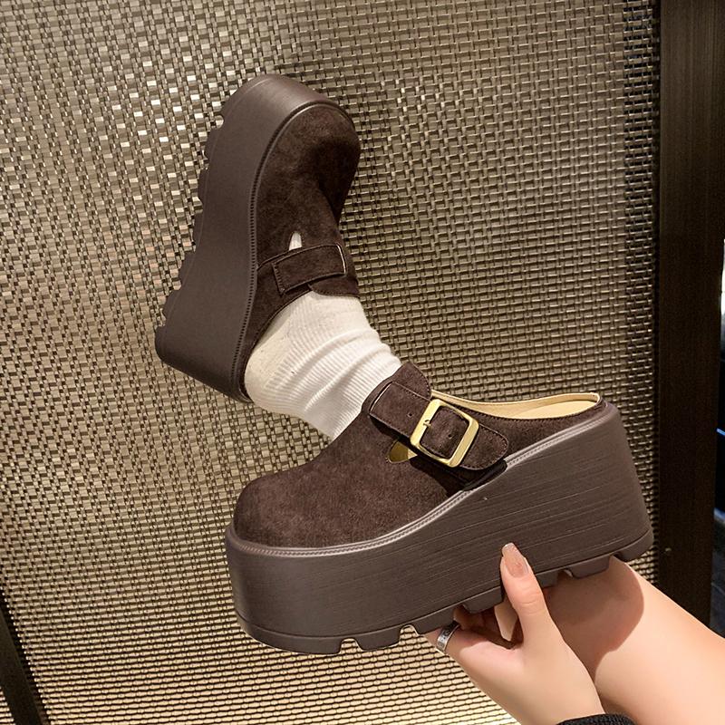 Fashion 2025 New 9cmThick Platform Boots Designer Slipper Casual Flats Slide Female Walking Fashion Loafers Winter Ankle Boots Women