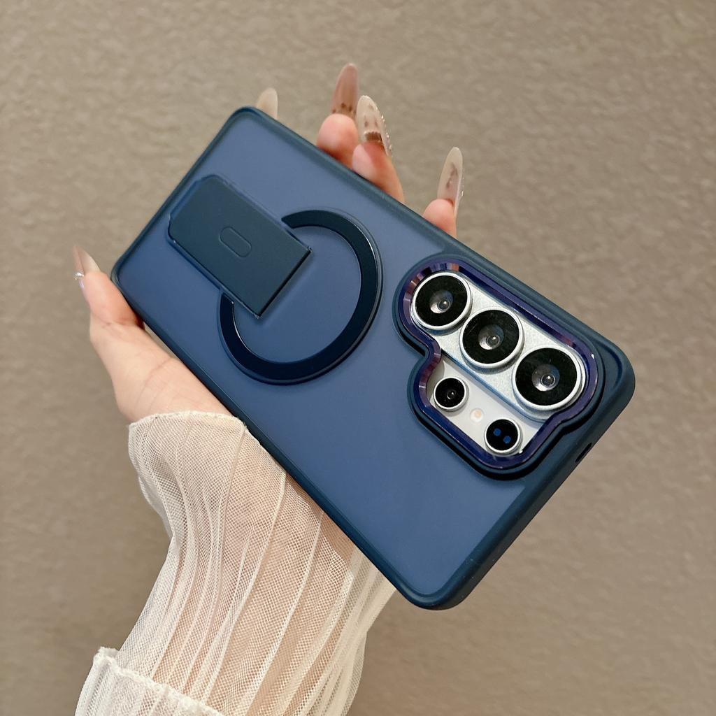 Samsung S26ultra sound bracket matte magnetic mobile phone case s25plus anti-drop simple protective case