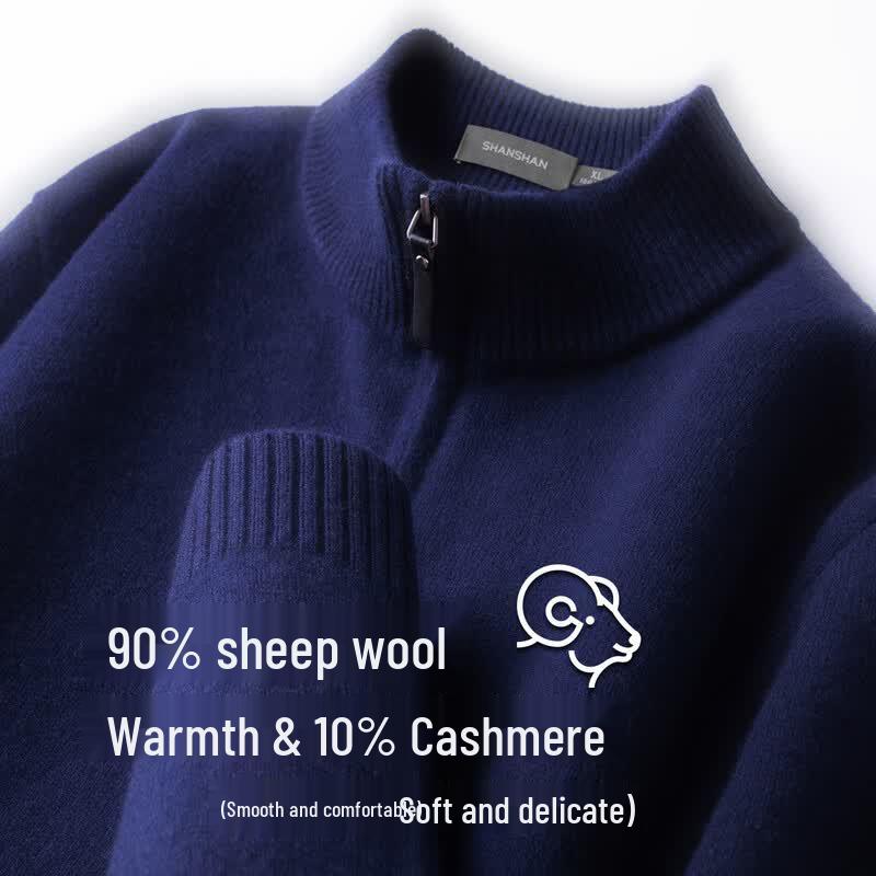 SHANSHAN Men s 90% Merino Wool & 10% Cashmere Pullover Sweater 3XL