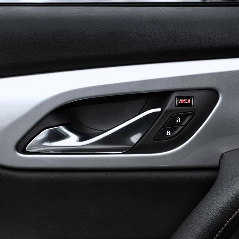 Car Interior Stickers Window Lift Button Steering Wheel Badge Decoration For Volkswagen VW T5 GTI Magotan CC T-Cross Golf AmarokNI1