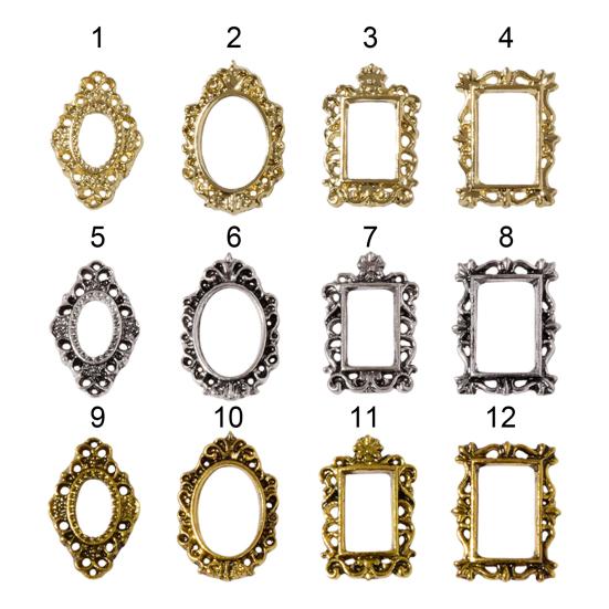 Yousheng 5Pcs/Pack Nail Decor Vintage Hollow-carved Design Alloy 3D Nail Manicure Craft Ornaments for Nail Design