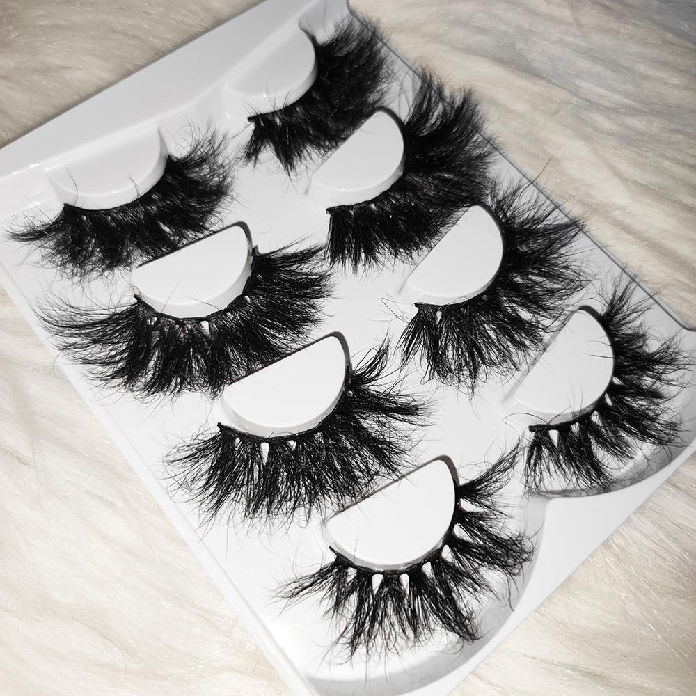 Package Box Custom Mink Eyelashes Private Label Natural False Full Strip Eyelashes Supplier 3D Mink Eye Lashes