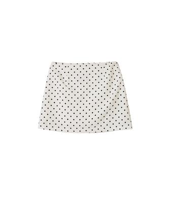 Salon De Yon Dot Mini Skirt_ Ivory