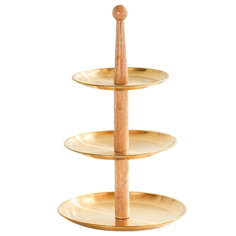 Metal Cupcakes and Fruits Tray Effective Stainless Steel Fruit and Candy Stands Organizers for Special Event