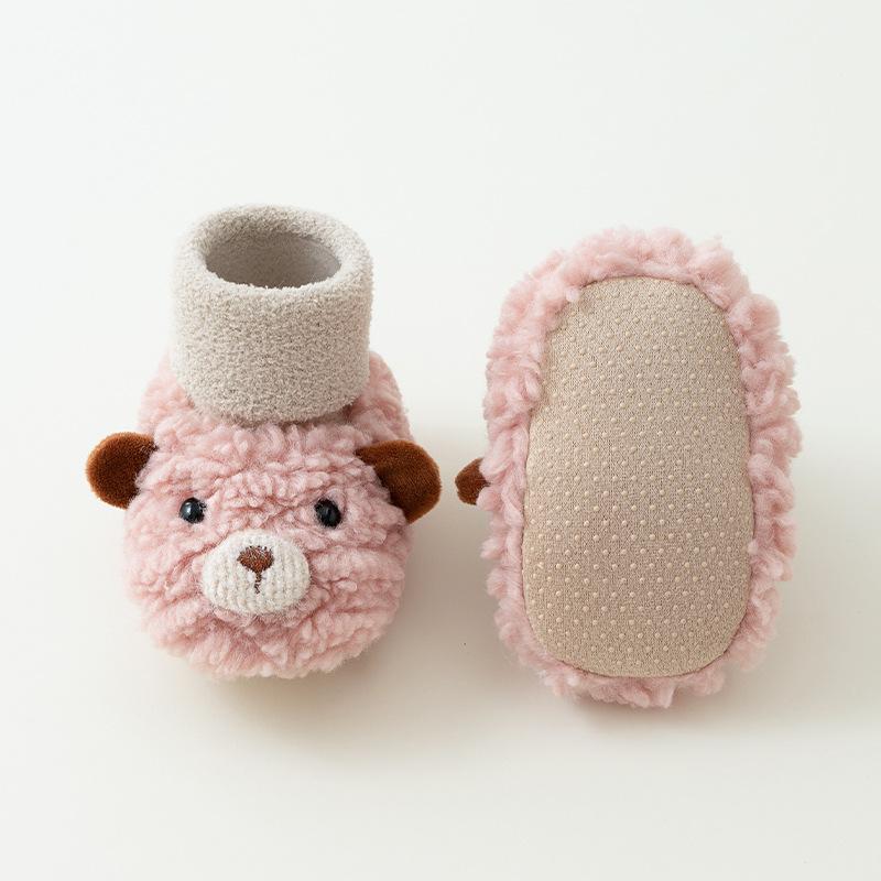 Autumn and Winter Baby Shoes Toddler Shoes Non-slip Soft Sole Shoes Socks Indoor Baby Shoes Cartoon Cotton Shoes