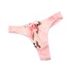Clearance Pink Embroidered Japanese Style Women's Thong