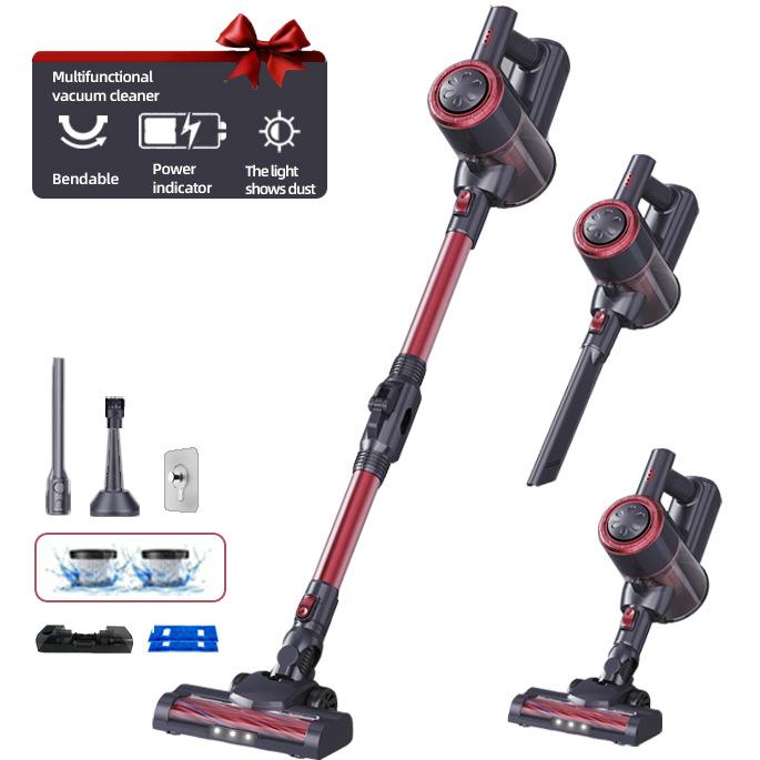 Aspirateur à vide puissant + brosse anti-pirettes + tuyau pliable, idéal pour la voiture, le canapé, le tapis, les rideaux ou le matelas