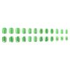 St. Patrick's Day Clover Green Detachable Nails - 24 Short Square Pieces