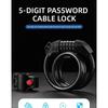 Universal Bicycle Lock Mountain Bike 5 Digit Password Lock Anti-theft Portable Security Steel Chain Motorcycle Password Lock