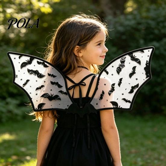 Portable Costume Gear Bat Wing for Kids Girls, Halloween Fairy Versatile Wings Parties, Cosplay, Festivals, Stage Performance Durable Cosplay