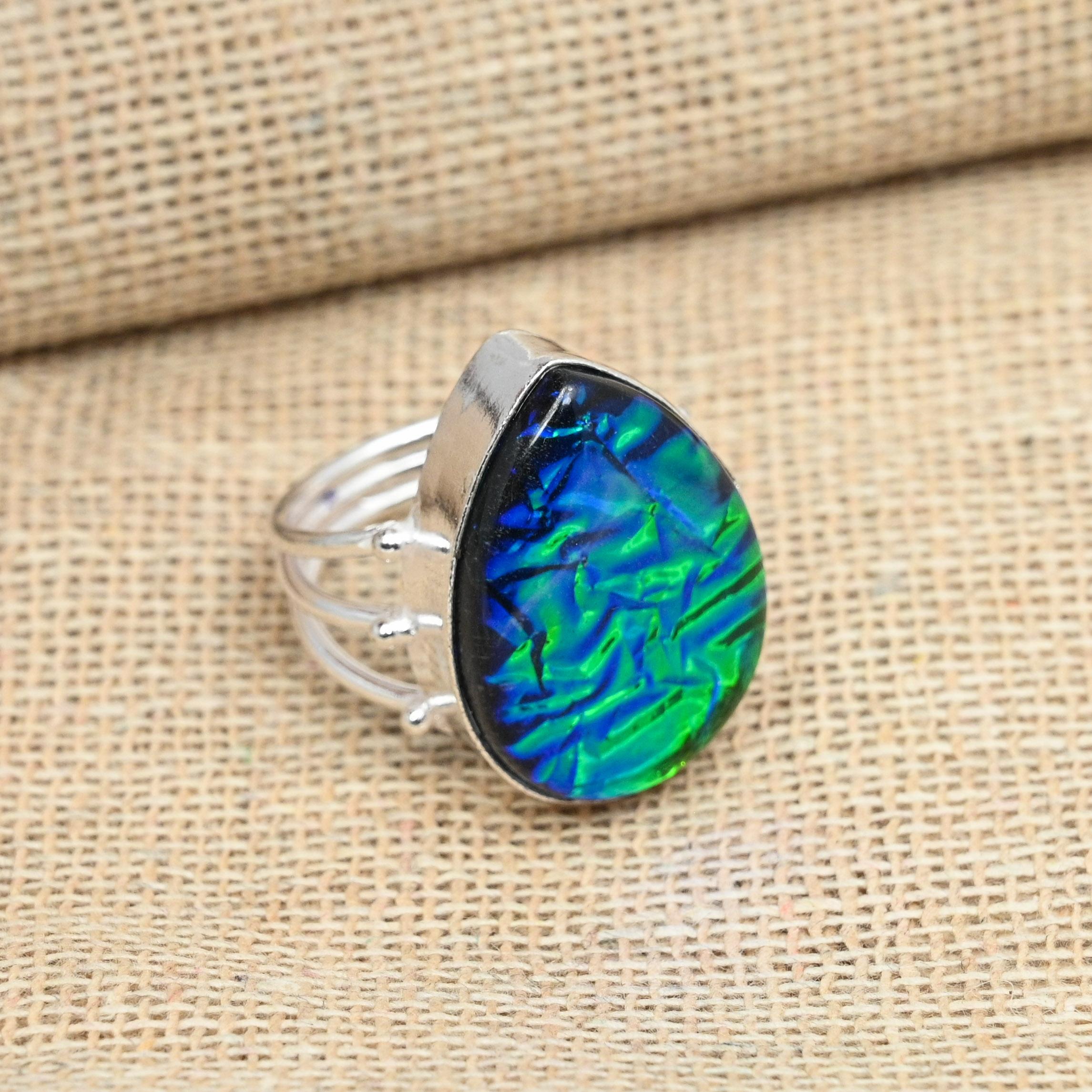 

Синий тройной опал, драгоценный камень, стерлинговое серебро 925 пробы, подарок ручной работы на день рождения, ювелирные изделия 12 синий