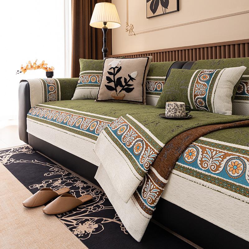 Sofa Cushion Universal In All Seasons Bohemian Chenille Sofa Seat Cushion Light Luxury High-End Non-Slip Sofa Cover