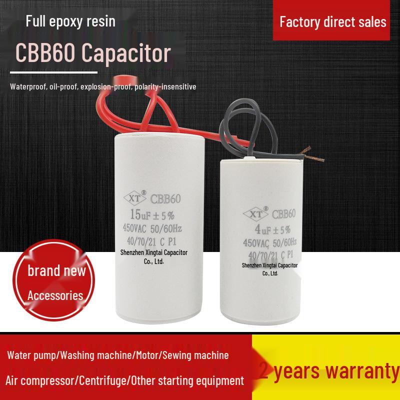 Washing Machine Start Capacitor CBB60 3-20UF for Spin Dry/Dehydration