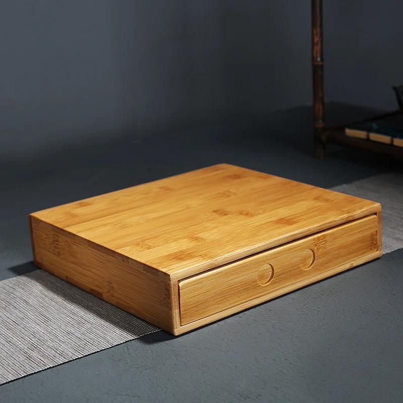 Full Bamboo Tea Box Puerh Tea Cake Box Simple Storage Organizer Multi-layer Tea Leaf Boxes Home Gift
