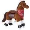 Ride On Horse, Riding Pony Toys for Kids, No Battery Required, Smooth Wheels with Anti-Roll Stop Ring, Upgraded Raised Seat, Handles, Pedals, 50 Kg