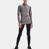 Under Armour ColdGear® Solid Mock Neck Long Sleeve T-Shirt Women Tops Gray 1368702-019