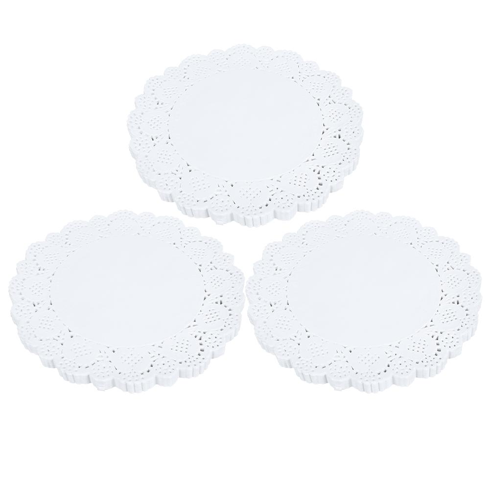 

420PCS Hollow Out Doilies Paper Round Decorative Paper Placemats for Cake Dessert Tableware Decoration