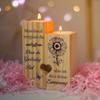 Handmade Heart-Shaped Wooden Candlestick for Valentine's Day and Wedding Decor