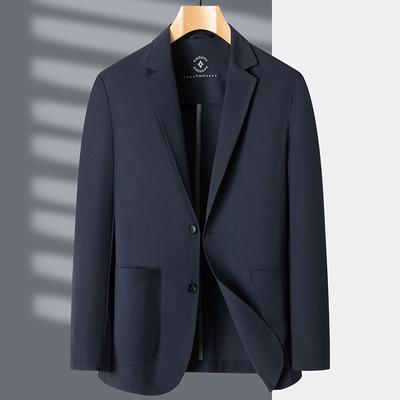 Ternos masculinos primavera e outono novo estilo masculino jovem e meia-idade sem costura sem passar roupa tendência da moda anti-riscos terno jaquetas