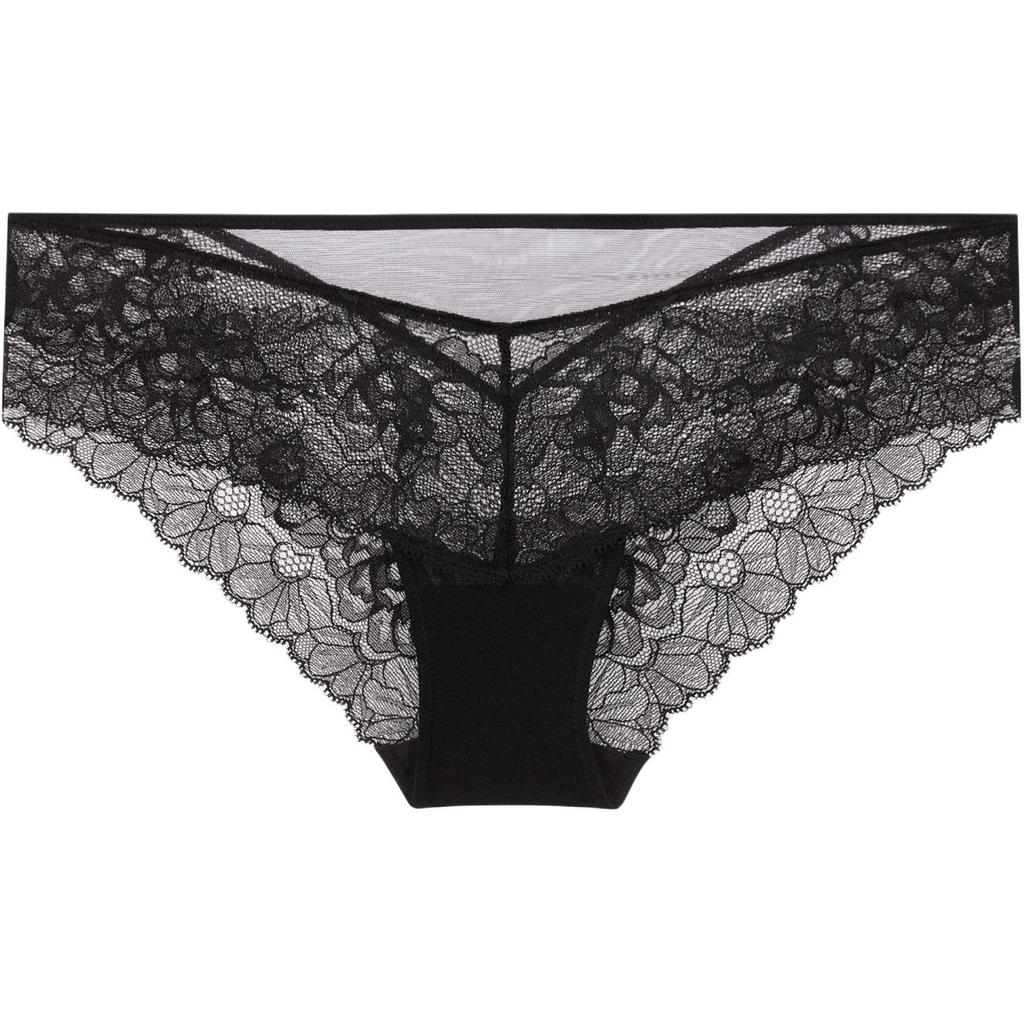 Calvin Klein Comfortable Minimalist Sexy Lace Underwear Women Underwear Black QF7755AD-UB1