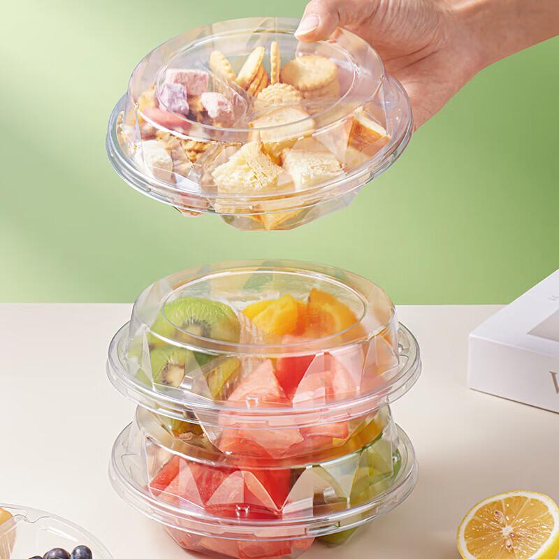Baijie Disposable Round Plastic Fruit Containers with Lids