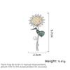 Women's Light Luxury Design Elegant Imitation Pearl Sunflower Brooch Fashionable And Versatile Niche Design Sense Brooch