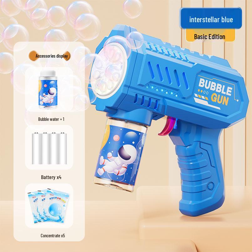 Jucărie Mașină de Baloane Gatling Portabilă cu 10 Orificii – Pistol Automat de Baloane pentru Copii