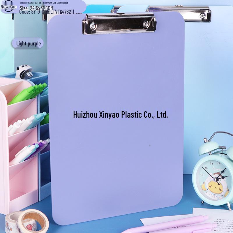 Large Capacity A4 File Box with Pen Slot & Clipboard for A5 Paper Storage