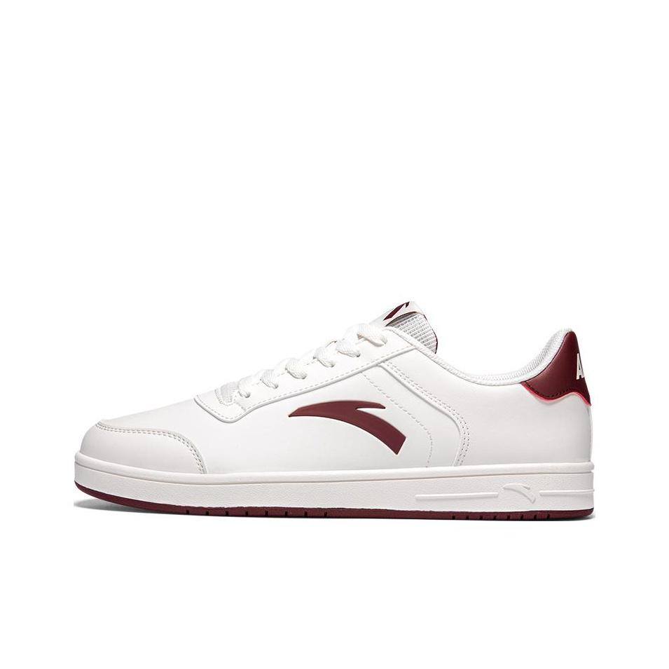 Anta Bequeme Rutschfeste Strapazierfähige Low-Top Skateschuhe Herren Sneaker Weiß Rot 912348067-4