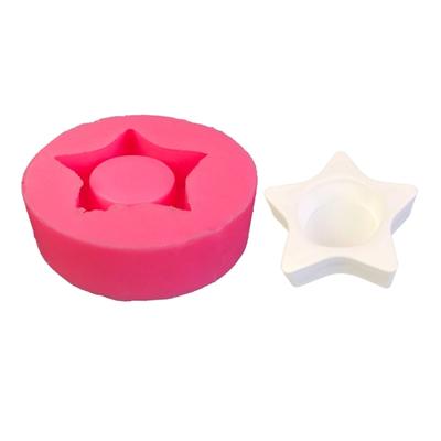 Forma silikonowa 3D na świecznik w kształcie gwiazdy, formy do odlewania żywicy epoksydowej, pojemnik na pudełko na biżuterię, formy żywiczne DIY