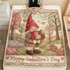 1 Stück Valentinstag Druck Flanelldecke, Hohe Qualität, Bequem für Alle Jahreszeiten, Heimdekoration, Perfekt für Weihnachten, Geburtstagsgeschenk
