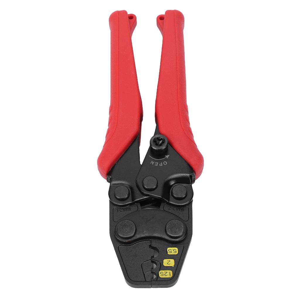 Ratchet Crimping Tool Alloy Steel Wire Terminal Crimper with Comfortable PC Handle for Non Insulated Terminals 1.25mm²