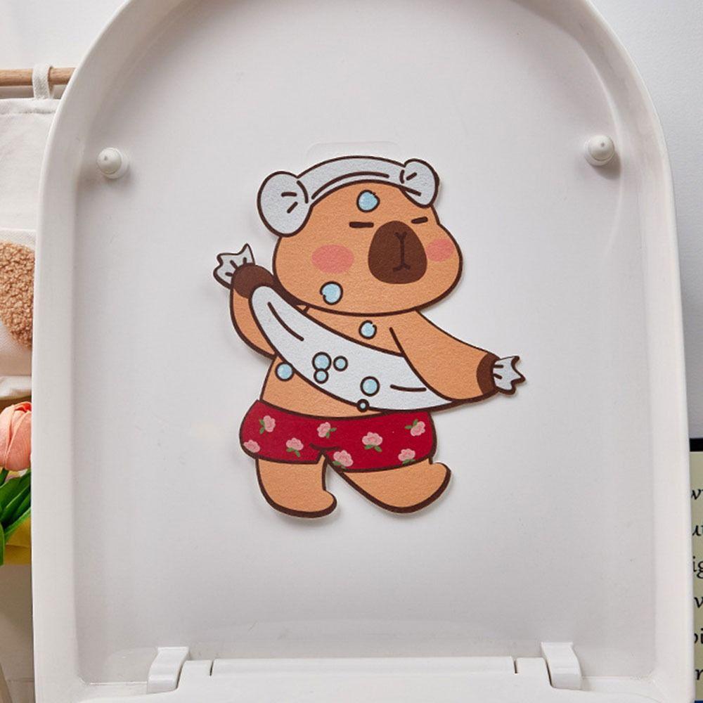 Cartoon Animal Toilet Decoration Sticker Rose Lemon Jasmine Fragrant Eco-friendly Toilet Sticker Wall Stickers Plush Paper