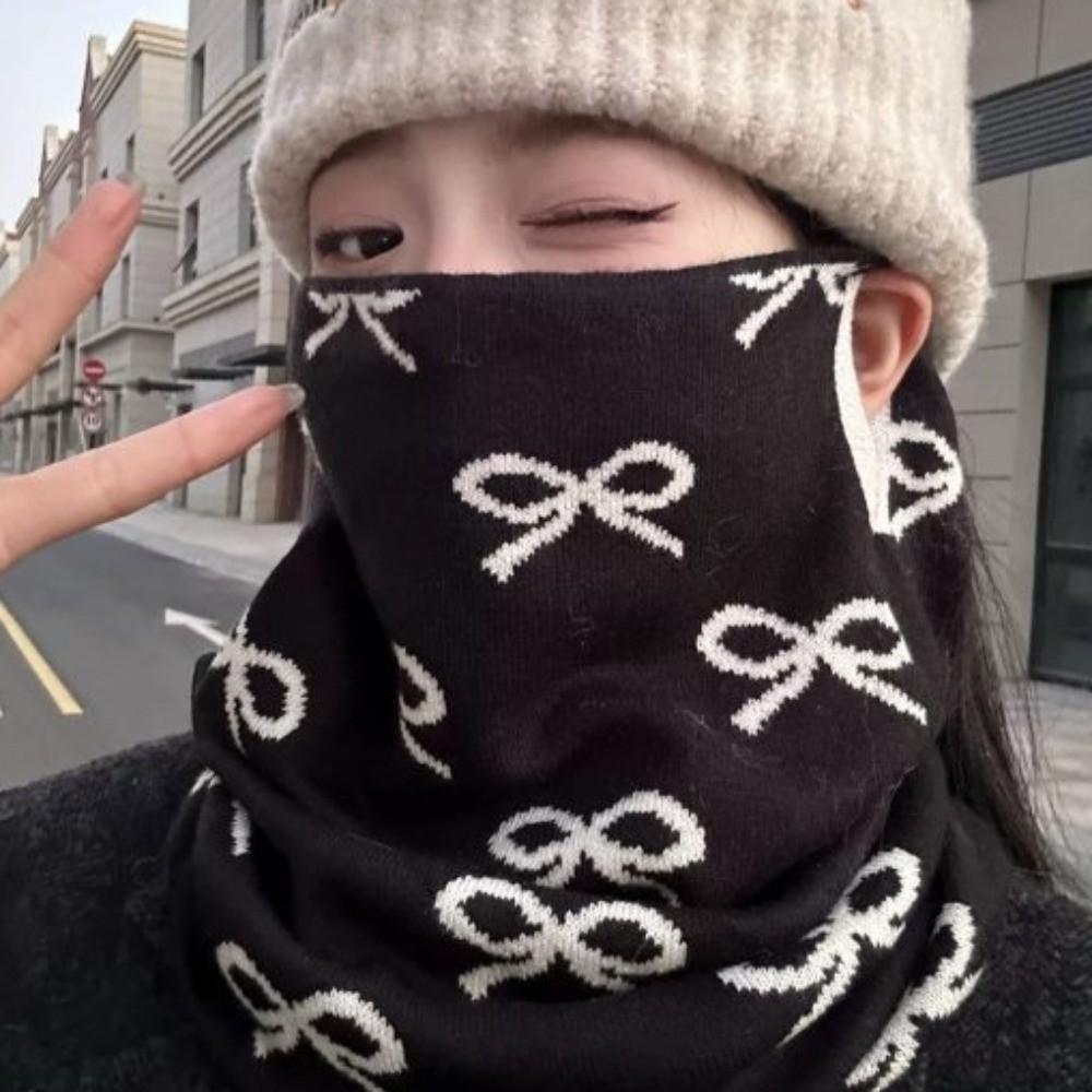 Leopard Print Earhook Neck Warmer Polka Point Pullover Cap Winter Cycling Thermal Mask  Outdoor