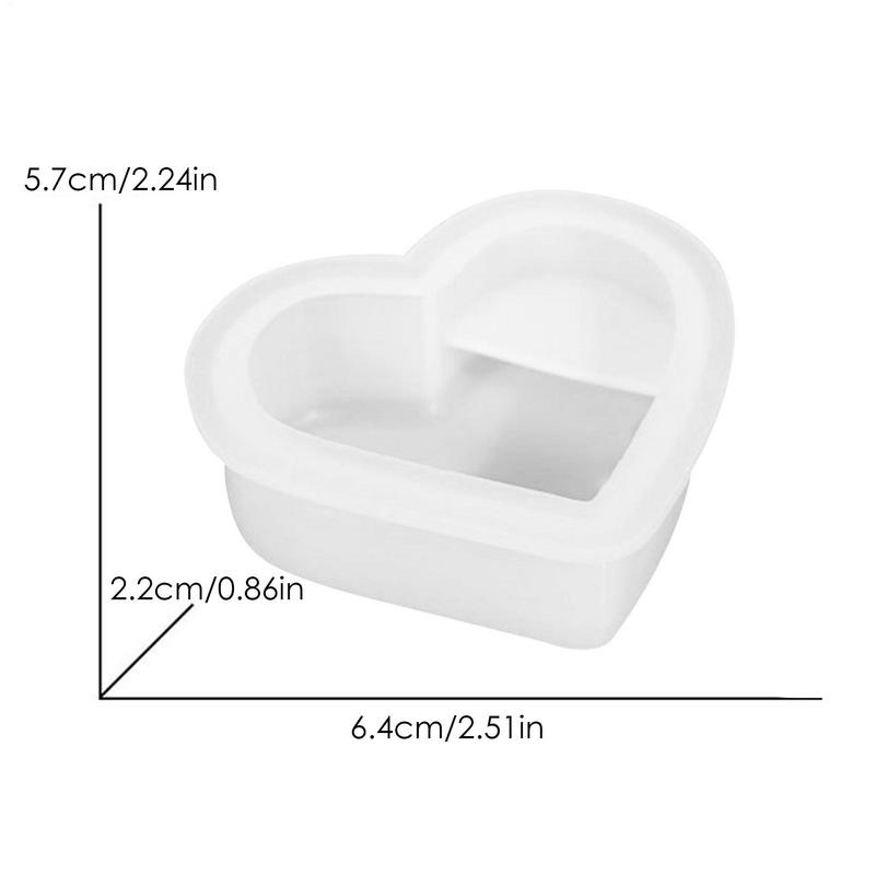 Heart Candle Mold 3D Heart Sticky Note Holder Mold Portable Crafting Supplies Soap Making Accessories For Epoxy Resin Plaster