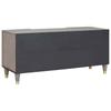 TV Cabinet with Shelf Gray 105 X 33 X 46 Cm Solid Mango Wood