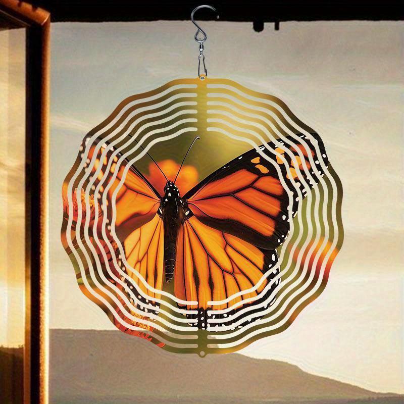 10 Inch Hanging Wind Spinner with 360 Degree Hook for Balcony Garden Decor Spring Summer Outdoor Decoration
