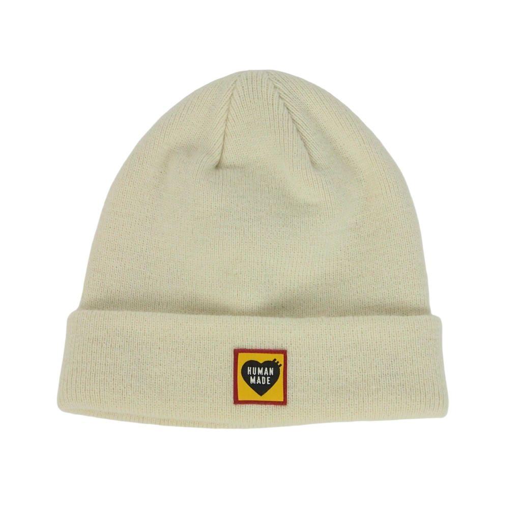 Used HUMAN MADE Classic Beanie Logo Patch Knit Hat Beanie Hat Men s F White White