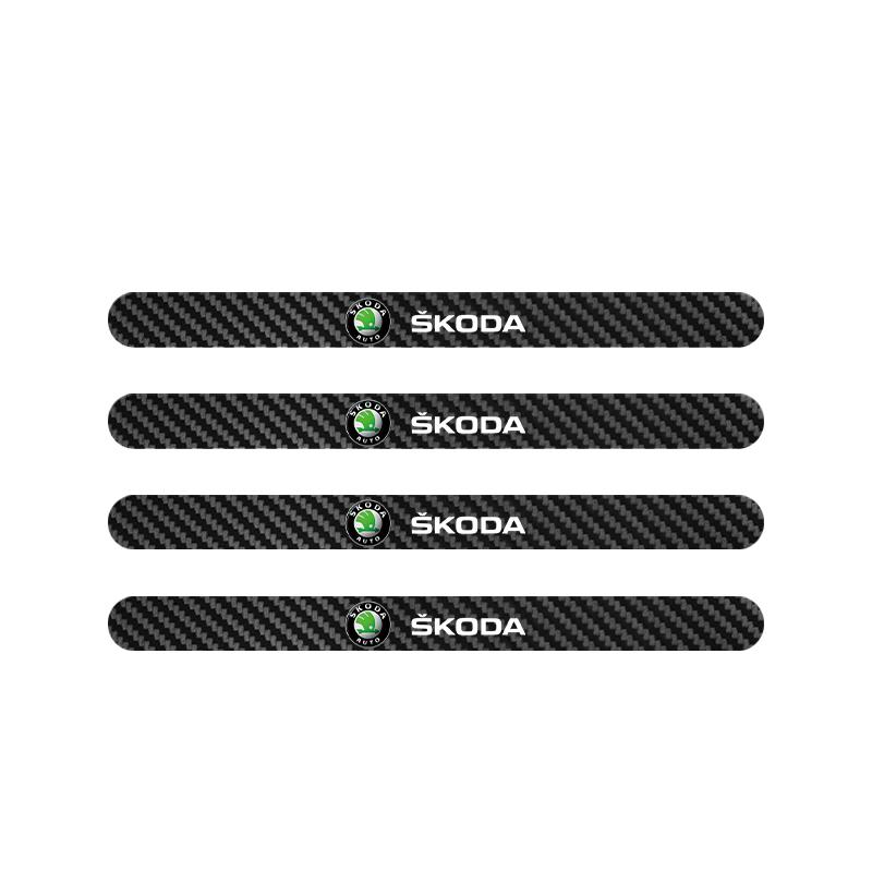 

2025 Hot Car Threshold Bar with Door Handle Bowl Scratch Protective car Stickers For Skoda Octavia SUPERB RAPID KAROQ FABIA YETI