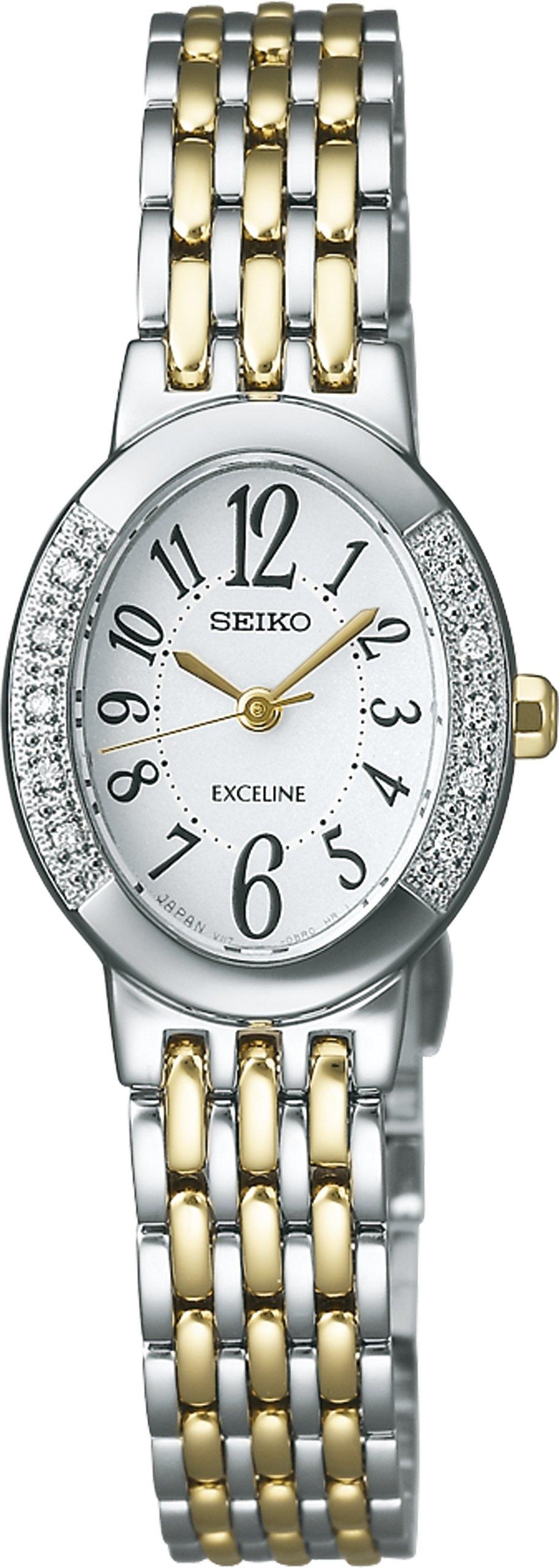 

[Seiko Watch] Наручний годинник Excelline Solar Super Clear Coating Curved Sapphire Glass Diamond SWCQ051 Silver