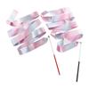 2M Rainbow Stick Flashing Star Kids Toys Gym Ribbons Twirling Rod Dance Ribbon Ballet Streamer