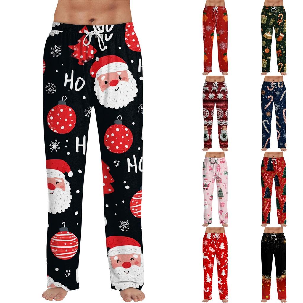 Men's Christmas Print Pajama Pants for Casual Sleepwear