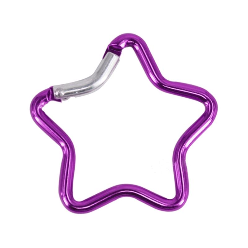 Carabiner Clip Star Shape Climbing Buckle Aluminum Alloy Heavy Duty Keyring Hook for Camping Fishing Hiking Traveling
