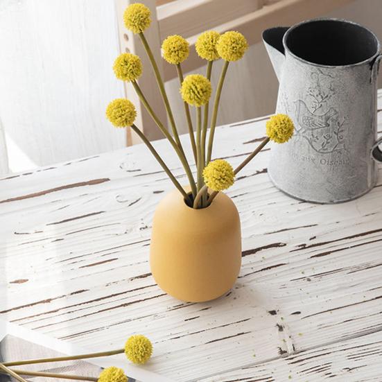 6 Mazzi Fiori Finti Crisantemi Pompom Fiori Artificiali Finti Mini Palla di Crisantemo con Gambo per Riempimento Vasi Casa Matrimonio Festa Centrotavola Composizioni Floreali