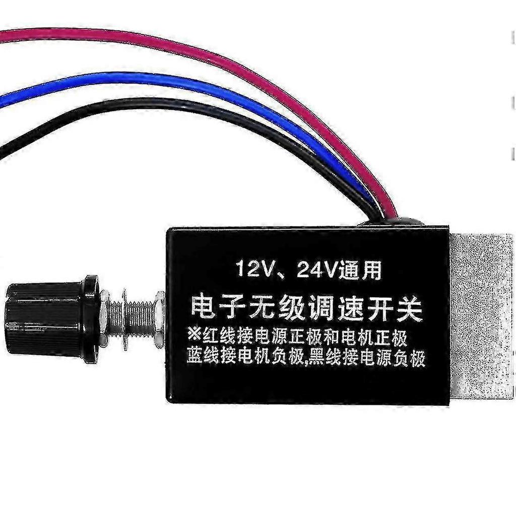 1pc Motor Speed Regulator Dc 12v/24v 10 A Motor Speed Controller Switch For Car Truck Fan Heater Co
