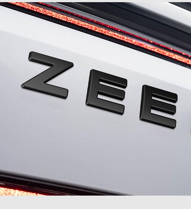 Black Decorative Covers for Zeekr 9X Car Logos - Front & Rear Metal Protection Accessories