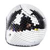 Casco de Disco con Visera Retráctil ABS Vidrio Reflectante Casco de Disfraz Punk para Fiesta de Bar Club Actuación en Escenario